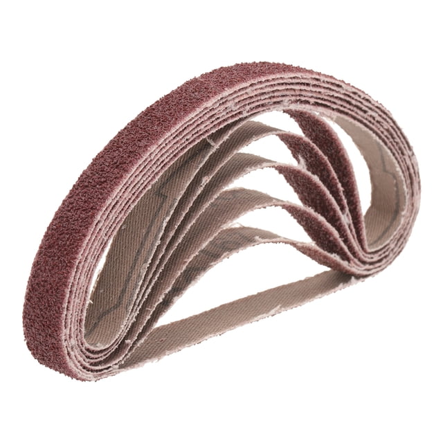 Uxcell 5 Piezas 2-1/2" x 16" Cintas de Lijado 40 Granos Cinta Abrasiva de Óxido de Aluminio Papel de Lijado