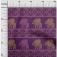 thumbnail image 1 of oneOone Cotton Flex Fabric Floral & Elephant Block Printed Fabric 1 Yard 40 Inch Wide, 1 of 4