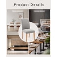 thumbnail image 6 of Dining Chairs Set of 2,Modern Fabric Upholstered Ergonomic Chairs with Curved Backrest,Heavy-Duty Wood Legs for Dining Room Kitchen Home Office,Weight Capacity 265lbs,Easy-to-Clean Fabric, 6 of 8