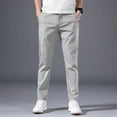 thumbnail image 1 of MYG Pantalon Chino Ajusté Extensible pour Hommes, Décontracté, devant Plat, Flex Classique, Complet, 1 of 9