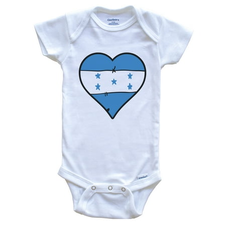 

Honduras Heart Honduran Flag Baby Bodysuit