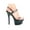 Black, variant on 601-DIAMOND, 6" Heel Rhinestone Sandal