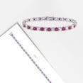 thumbnail image 5 of Everly Women's 14 1/2ct TGW Created Ruby & Created White Sapphire Sterling Silver Tennis Bracelet, 5 of 11