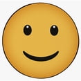 thumbnail image 3 of Deerlux Emoji Style Round Funny Smiley Face Kids Area Rug, Smiling Emoji Rug, 24" x 24", 3 of 6