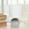 thumbnail image 3 of Creekwood Home 10.62" Modern Organic Geometric Concrete Table Lamp, for Living Room, Entryway, Bedroom, Mini Accent Light, White Shade, 3 of 6