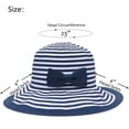 thumbnail image 5 of Women Floppy Sun Beach Hats w/ Bow Wide Brim Summer UV Protection Foldable Gardening Hiking Cap by Solaris Navy, 5 of 6