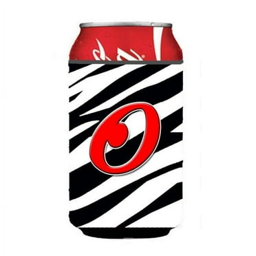 Carolines Treasures CJ1024-OCC Letter O Initial Monogram - Zebra Red Can Or Bottle  Hugger