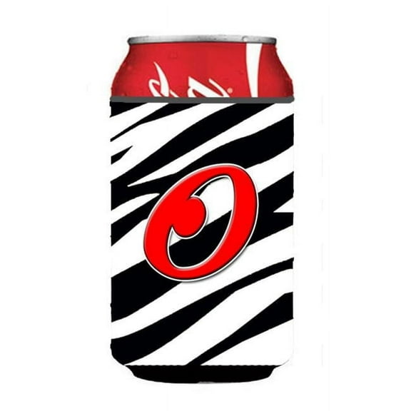 Carolines Treasures CJ1024-OCC Letter O Initial Monogram - Zebra Red Can Or Bottle Hugger
