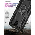 thumbnail image 7 of TJS Phone Case for Samsung Galaxy J2 Core/J2 2019/J2 Pure/J2 Dash/J2 Shine, with [Tempered Glass Screen Protector][Impact Resistant][Defender][Metal Ring][Magnetic Support] Heavy Duty (Purple), 7 of 7