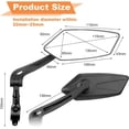 thumbnail image 3 of Bicycle Rearview Mirror 360 Rotation Adjustment For Bicycle Electric Bike Reflec, 3 of 9