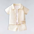 thumbnail image 4 of KDFJPTH Toddlers Outfits Sets for Graduation Boys Casual Short Sleeve Shirt Shorts Two Piece Play Kids Clothing Sets, 4 of 4