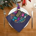 thumbnail image 2 of Coolnut Mardi Gras Cloth Napkins Set of 1, Oversized Washable Reusable Polyester Dinner Table Napkins for Family, Restaurant, Party Decor, 20 x 20 Inch, 2 of 7
