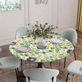 thumbnail image 2 of St. Patrick's Day Fitted Tablecloth with Elastic Edged, Round Table Cloth for Dining Table, Lucky Shamrocks Harp Beer Horseshoes Envelope Waterproof Oil Proof Table Cover for Indoor Outdoor 36"-44", 2 of 8