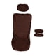 thumbnail image 3 of Fundas elásticas de poliéster para sillas de oficina, universales, con reposacabezas Marrón oscuro, 3 of 9