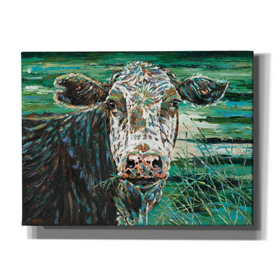 Epic Graffiti 'Marshland Cow II' by Carolee Vitaletti Canvas Wall Art, 54"x40"