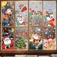 thumbnail image 4 of Pegatina de ventana de alce de dibujos animados, muñeco de nieve, corona de Navidad, diseño de ventana de vidrio de centro comercial, pegatina estática de pared de vidrio de Feliz Navidad, 4 of 4