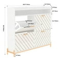 thumbnail image 3 of Shoe Storage Cabinet with a Shelf, Shoe Cabinet with 4 Doors, Shoe Rack Organizer for Entryway, Hallway, Closet, Living Room,  White, 3 of 7