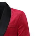 thumbnail image 6 of Dovford Velvet Blazer for Men Slim Fit One Button Sport Coat Tuxedo Jacket for Prom Wedding Party Dinner, 6 of 6