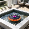 thumbnail image 6 of Honmine Solar Powered Spout Outdoor Courtyard, Fountain with 7 Color LED Light, 5 Nozzles and 1 Adapter for Swimming Pool, Bathroom, and Garden, 6 of 6