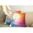 thumbnail image 2 of Ambesonne Sports Throw Pillow Cover 2 Pack, Basketball Player Jumps, 16", Multicolor, 2 of 7