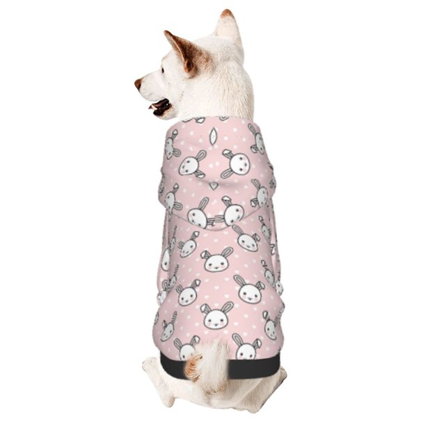 Balery Cute Rabbit Sudadera con Capucha para Perros Pequeños – Ropa para Mascotas, Disfraz para Perros y Gatos, Ideal para Fiestas y Cosplay-Small