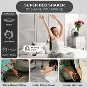 Sonic Bomb Dual Extra Loud Alarm Clock with Bed Shaker, Black & Blue | Sonic Alert Vibrating, Heavy Sleepers, Battery Backup | Wake with a Shake