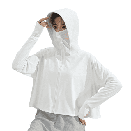 

Sunscreen Clothing Stylish Sun Protection Protecting the skin with UPF 50+ Unisex Apparel for Suitable for Outdoor Sports(white)