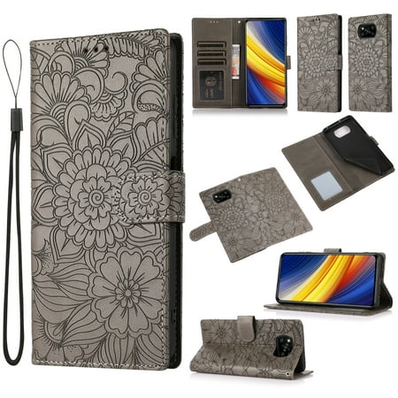 For Xiaomi POCO X3 NFC / X3 Pro / X3 Skin Feel Embossed Sunflower Horizontal Flip Leather Case & &