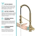 thumbnail image 5 of KRAUS Bolden Touchless Sensor Commercial Style 2-Function Single Handle Pull Down Kitchen Faucet in Spot-Free Brushed Brass, 5 of 8