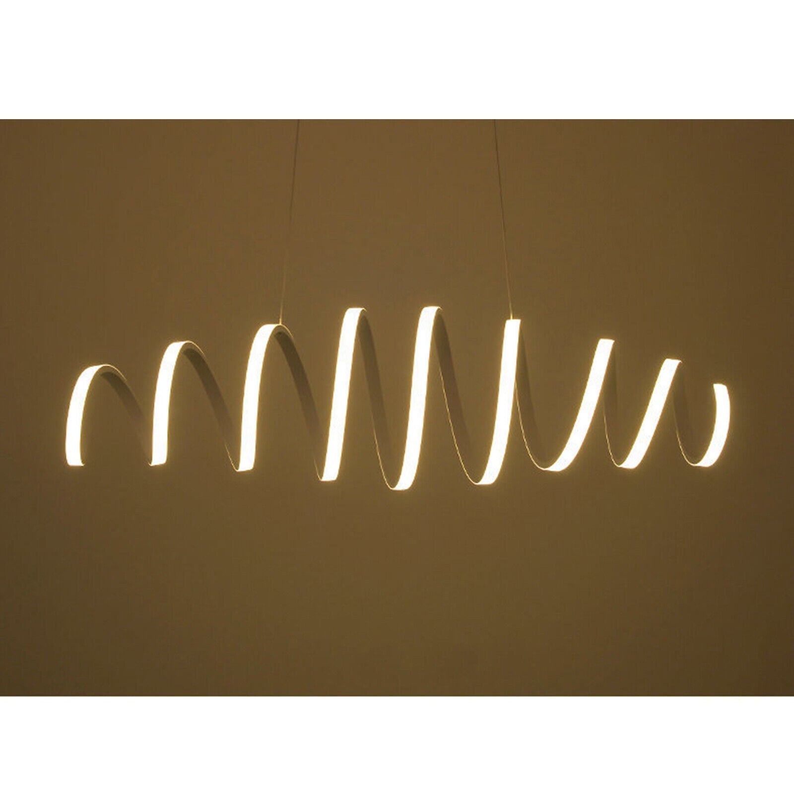 110V Modern LED Acrylic Chandelier Curve Pendant Light Dining Room Ceiling Lamp Modern Acrylic S shape Pendant Light LED Wave Chandelier White Lamp Lighting 88W Modern Acrylic LED Chandelier