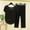 Black, variant on Women's Sleepwear Solid Color Pajamas Round Neck Short Sleeved Pajamas Capris Pajama Set