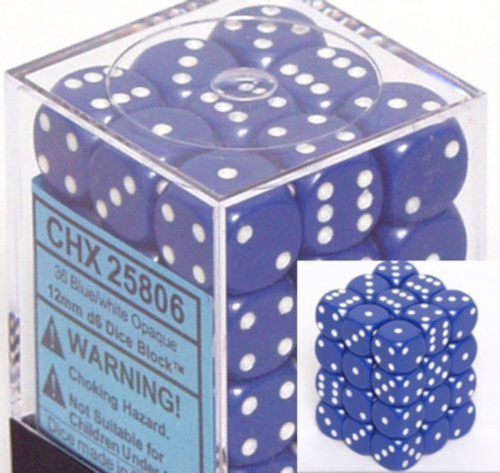 Dnd Dice Set-Chessex D&D Dice-12Mm Translucent Blue And White Polyhedral Dice Se 