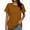 Coffee, variant on MIXUE Boho Tops For Women Summer Solid Color Round Neck Short Sleeve Plus Size Loose Casual Tshirts Outwear,Green,S