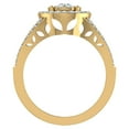 thumbnail image 3 of 0.75 CT Split Shank Cluster Diamond Engagement Ring 18K Gold (G,VS), 3 of 5