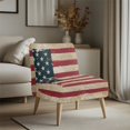 thumbnail image 3 of HELLHERO American Flag Vintage Dustproof Armless Accent Chair Cover with Stain Protection, Anti-Wrinkle Armless Accent Slipper Chair Cover Slipcover, 3 of 8