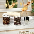 thumbnail image 4 of Yayeee 4 Pack Qtip Holder Bathroom Cotton Swab Canister with Lid Clear Dispenser Set, Black Chocolate Cakes, 4 of 6