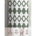 thumbnail image 6 of Mid Century Bohemia Sheer Curtains 2 Panels Set Abstract Boho Pattern Sage Green Geometric Sheer Window Curtains Light Filtering Rod Pocket Voile Drapes for Bedroom Living Room 52"X84", 6 of 8