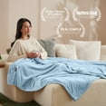 thumbnail image 6 of Bare Home Microplush Fleece Blanket - 300 GSM - Fuzzy Microfleece - Soft & Plush - Twin/Twin XL, Light Blue, 6 of 10