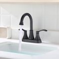 thumbnail image 1 of Robinet de Salle de Bain à Entraxe de 4 Pouces avec Ensemble de Drainage Noir Mat, 1 of 5