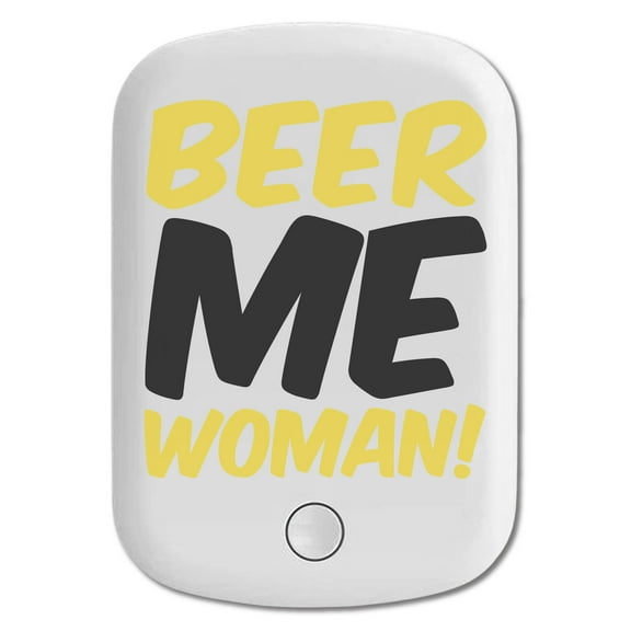 DistinctInk Magnetic Battery Pack, 5000 mAh Wireless Portable Charger with USB-C Cable, Compatible with MagSafe iPhone 14 / 13 / 12 Series - Beer Me Woman!