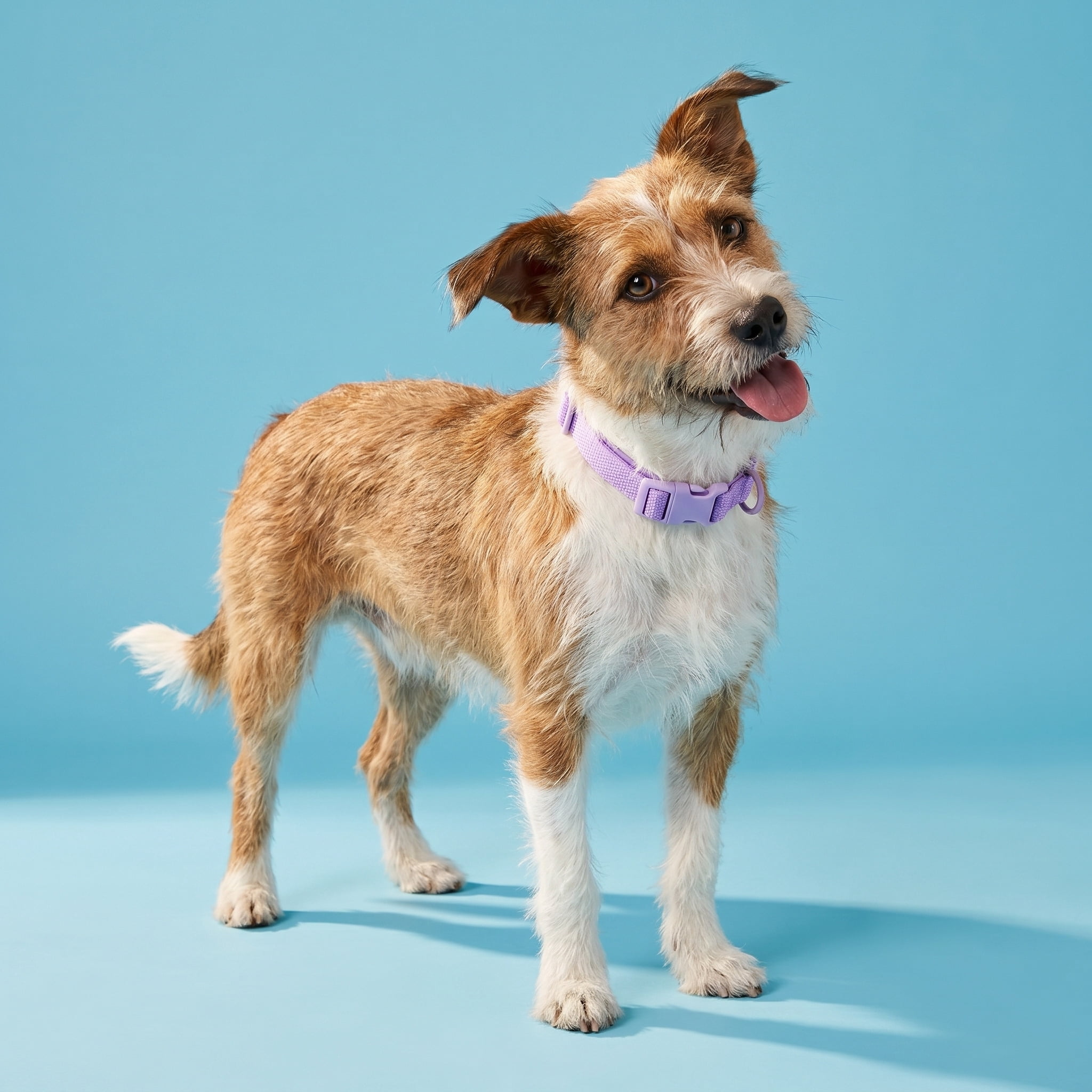 Vibrant Life Adjustable Neoprene Cushioned Dog Collar, Lilac, Medium