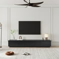 thumbnail image 2 of POVISON Modern Black TV Stand with Drawers, Long Media Console, Wood, 78.74" Fully-Assembled, 2 of 8