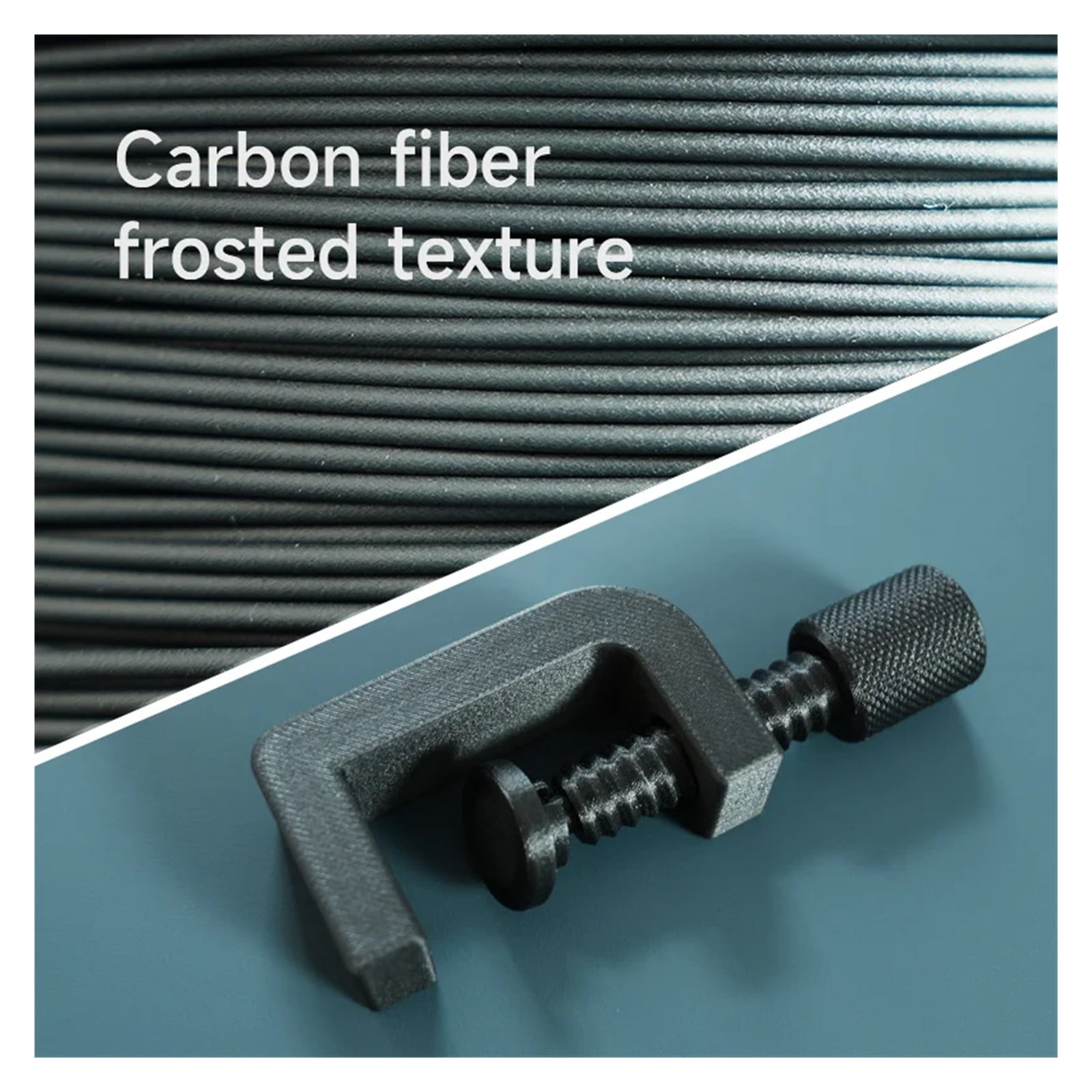 Carbon Fiber PLA 3D Printer Filament, 1KG 1.75MM Fast Printing PLA-CF High-strength Carbon Fiber PLA Filament ,More Smoother and Stable