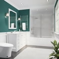 thumbnail image 2 of Anzzi  Don Series 59 in. by 62 in. Frameless Sliding Tub Door in Brushed Nickel with Handle, 2 of 10