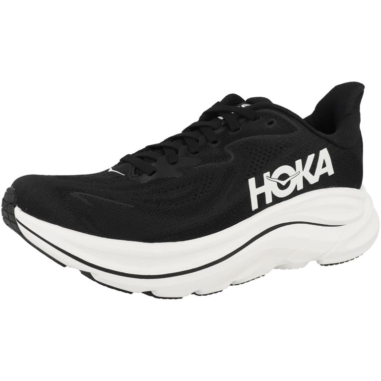 Hoka Women's Clifton 10 Sneaker, Black/White, 9.5 - Walmart.com
