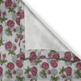 thumbnail image 3 of Ambesonne Floral Kitchen Curtains, Red-Tone Flowers Hand-Drawn, 55"x24", Raspberry and Olive Green, 3 of 3