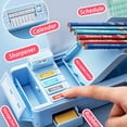 thumbnail image 2 of Ristpal Pop up Multi Function Pencil Case l(6-12), Cute Cartoon Pencil Box with Sharpener, Schedule(Light blue), 2 of 8