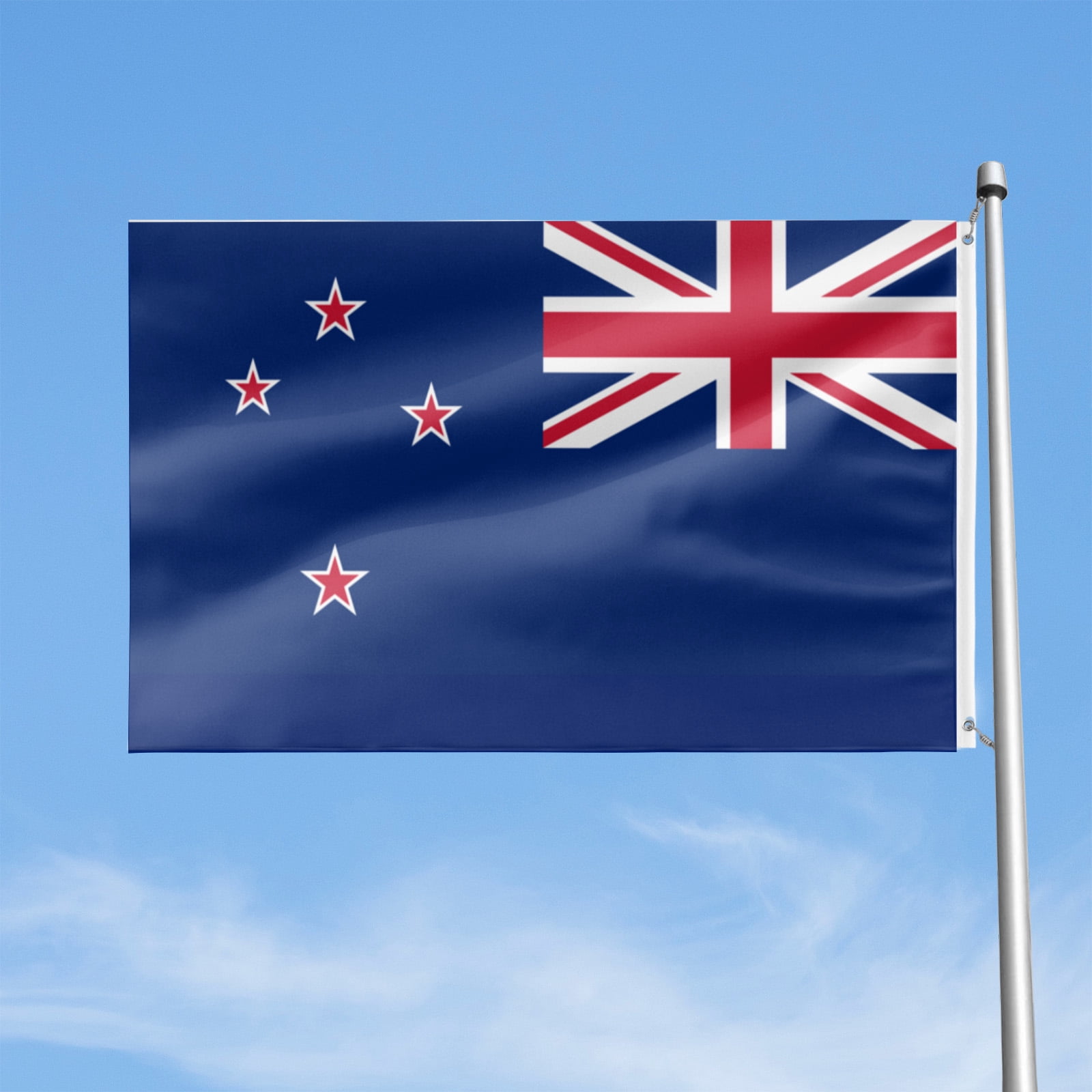 Livetty Double Sided 3 layers Flags 4x6 Ft New Zealand Flags Banner for Yard Decoration Garden Display For World Soccer Play