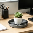 thumbnail image 6 of Partheme 12 Inch Home Garden Flower Pot Saucer. Thickened Round Plastic Water Tray. Control Breathable Base for Succulents Potted Plants, Gray, 6 of 6