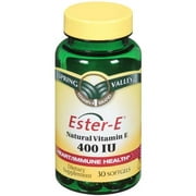 Spring Valley: Heart/Immune Health* Ester-E Natural Vitamin E 400 Iu, 30 ct